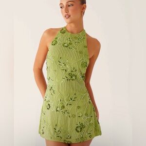 Peppermayo Green Backless Dress